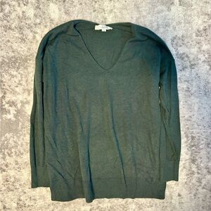 LOFT Deep Green V-Neck Top